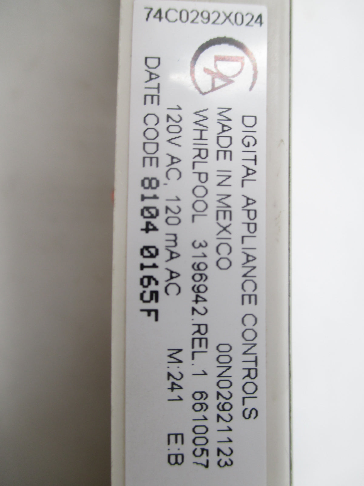 3196942 White Whirlpool Stove Control⚡️2 Year Warranty⚡️Fast Shipping⚡️