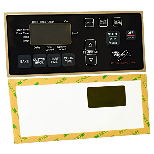 NEW! Stove Overlay Display Face Works With 8524300 6610271 8273747 Oven Control ⚡️2 Year Warranty⚡️Fast Shipping⚡️