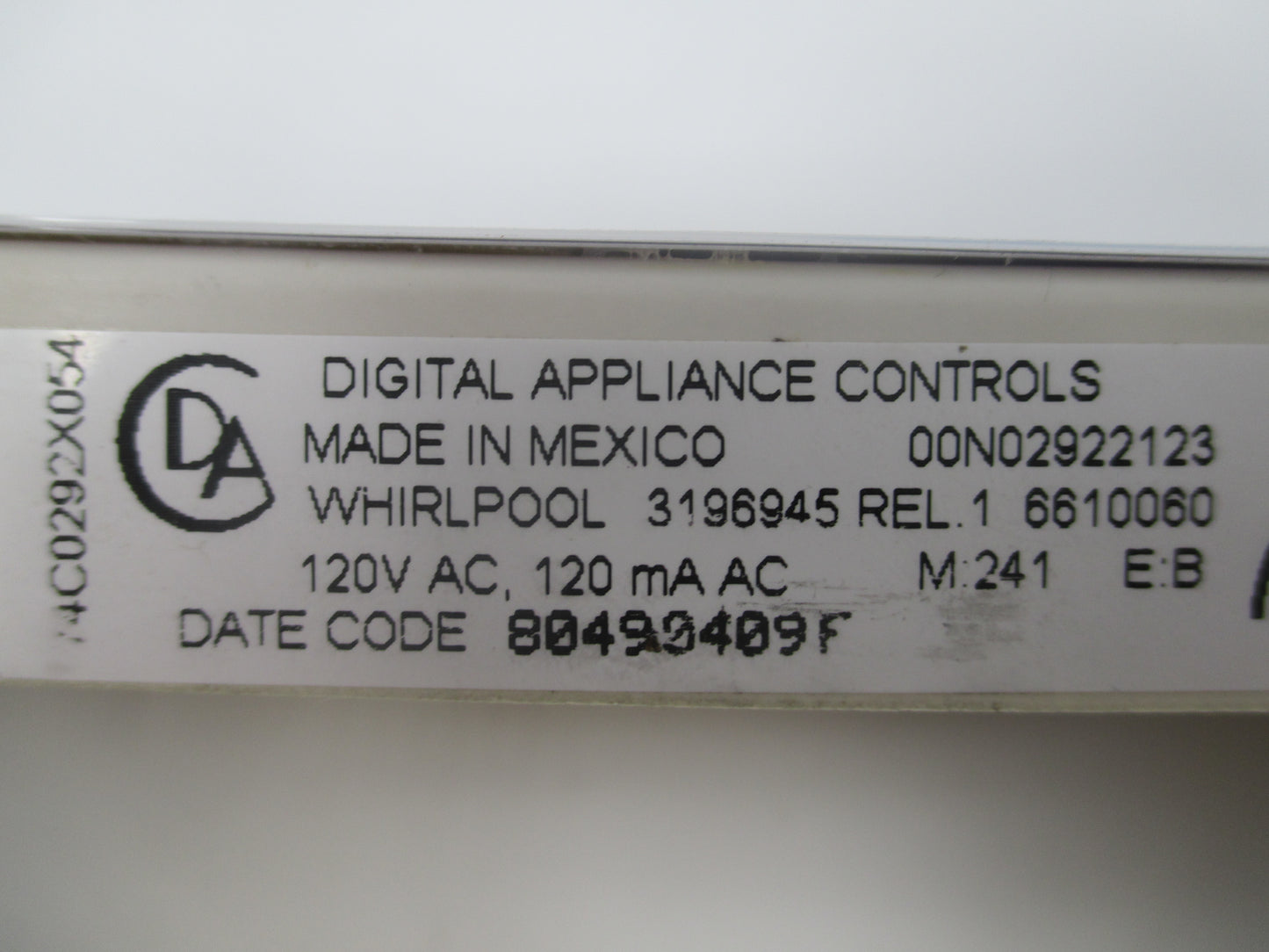 3196945 White Whirlpool Stove Control ⚡2 Year Warranty ⚡ Fast Shipping⚡