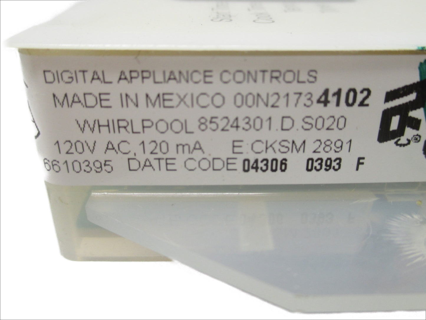 8524301 6610395 White Whirlpool GAS Stove Control ⚡2 Year Warranty ⚡ Fast Shipping⚡