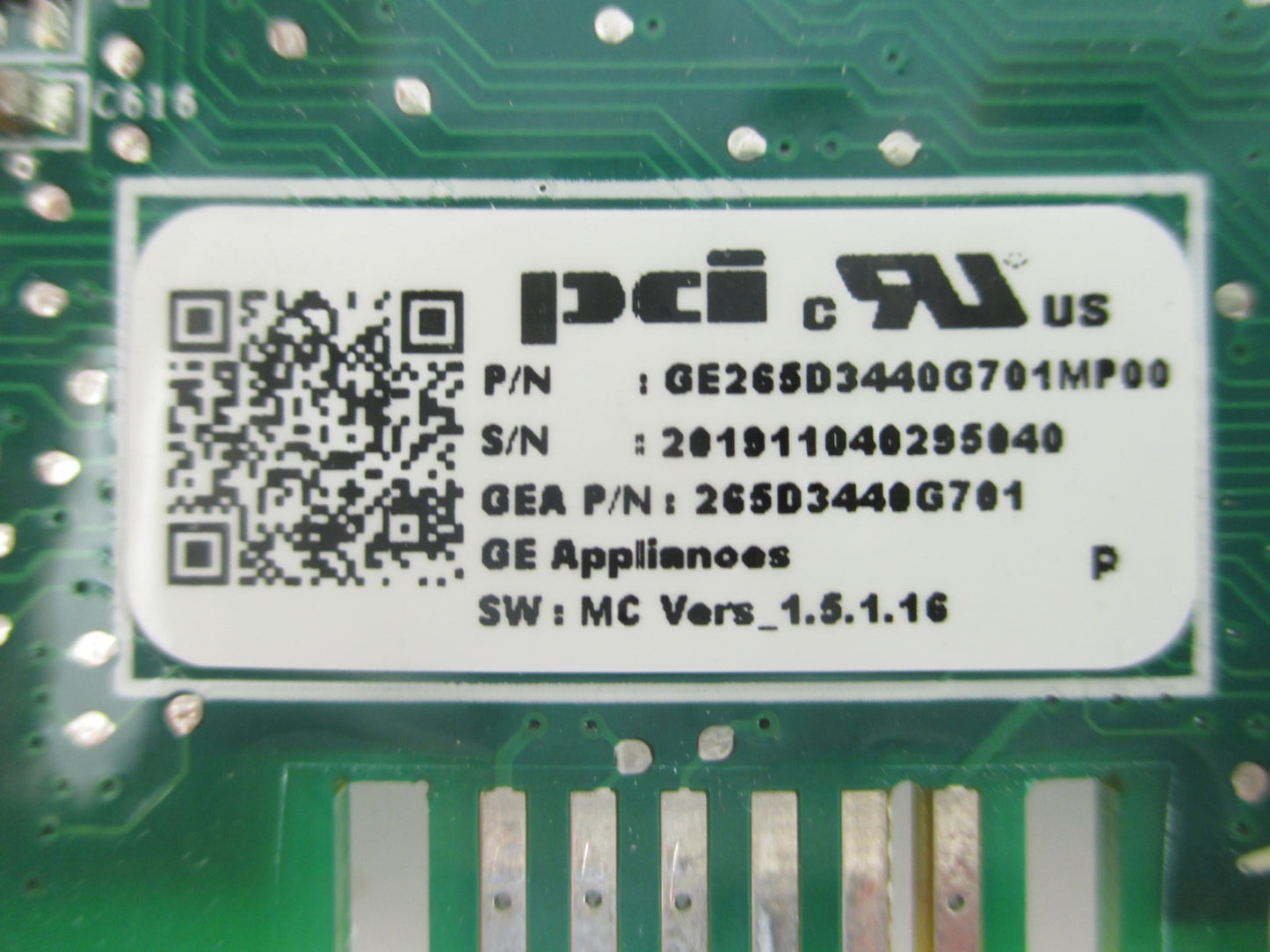 GE Control Board 265D3440G701 - Detail View