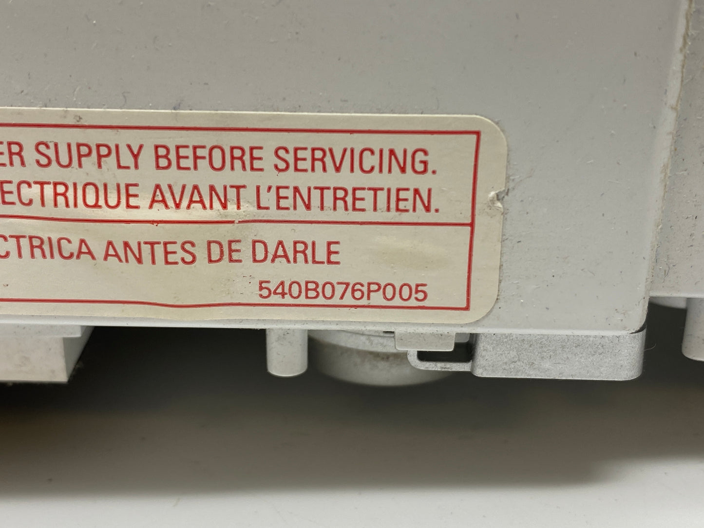 GE Dryer 540B076P005 - Side View