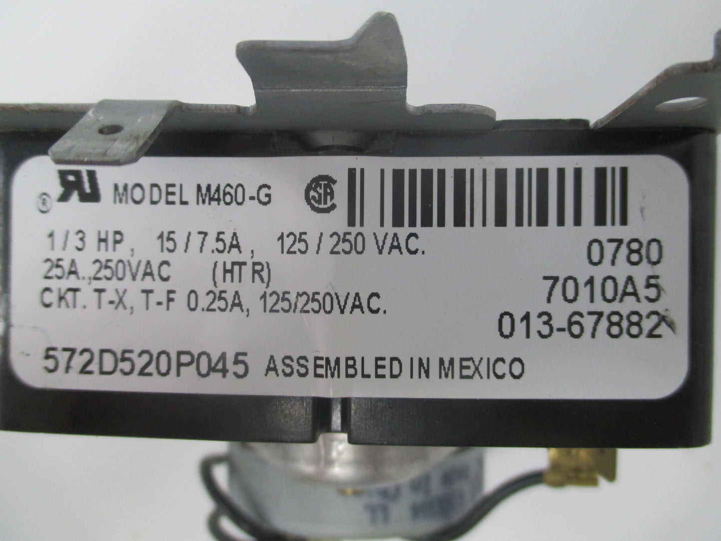 GE Dryer Timer 572D520P045 - Side View