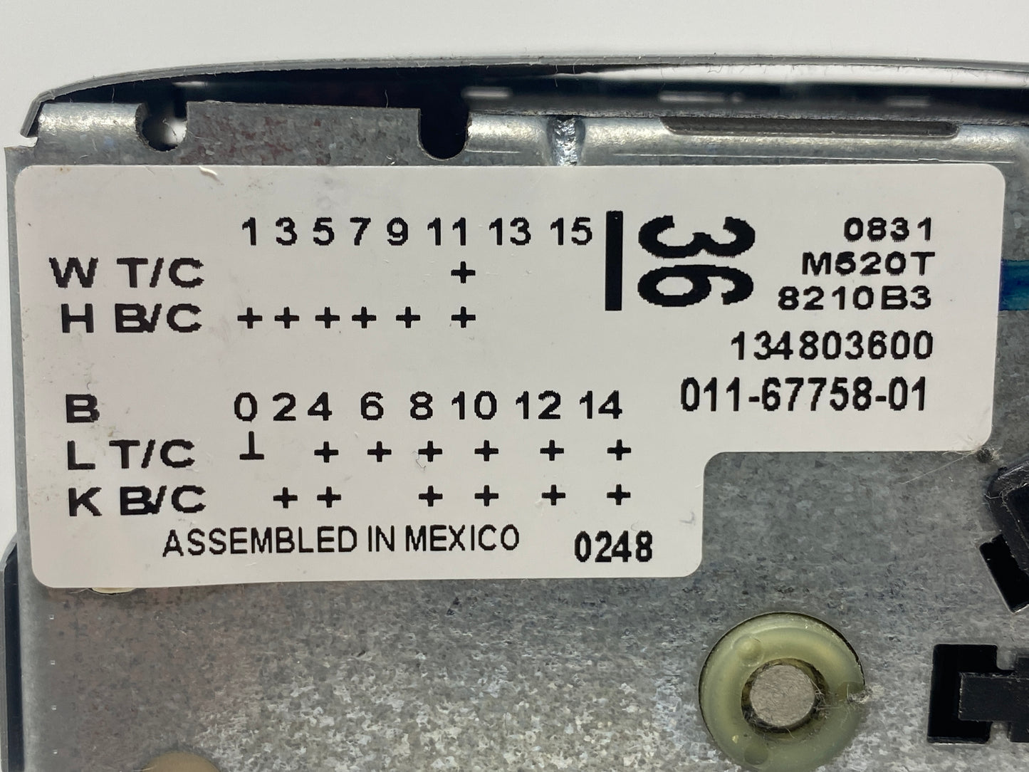 134803600 AAP REFURBISHED Frigidaire Washer Timer LIFETIME Guarantee Fast Ship