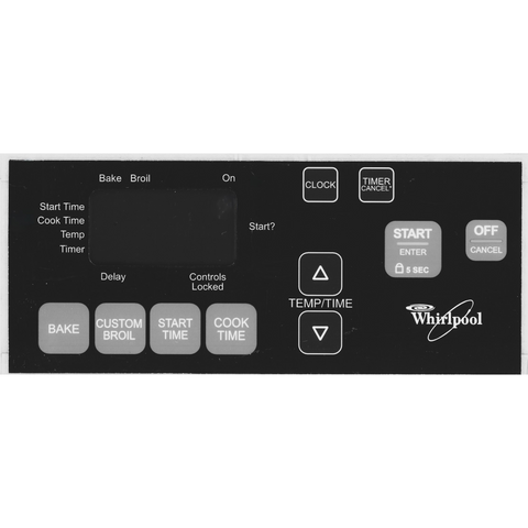 ⭐NEW! Stove Overlay Display Face Works With 9761127 6610464 WP6610464 Oven Control ⭐ Fast Shipping!