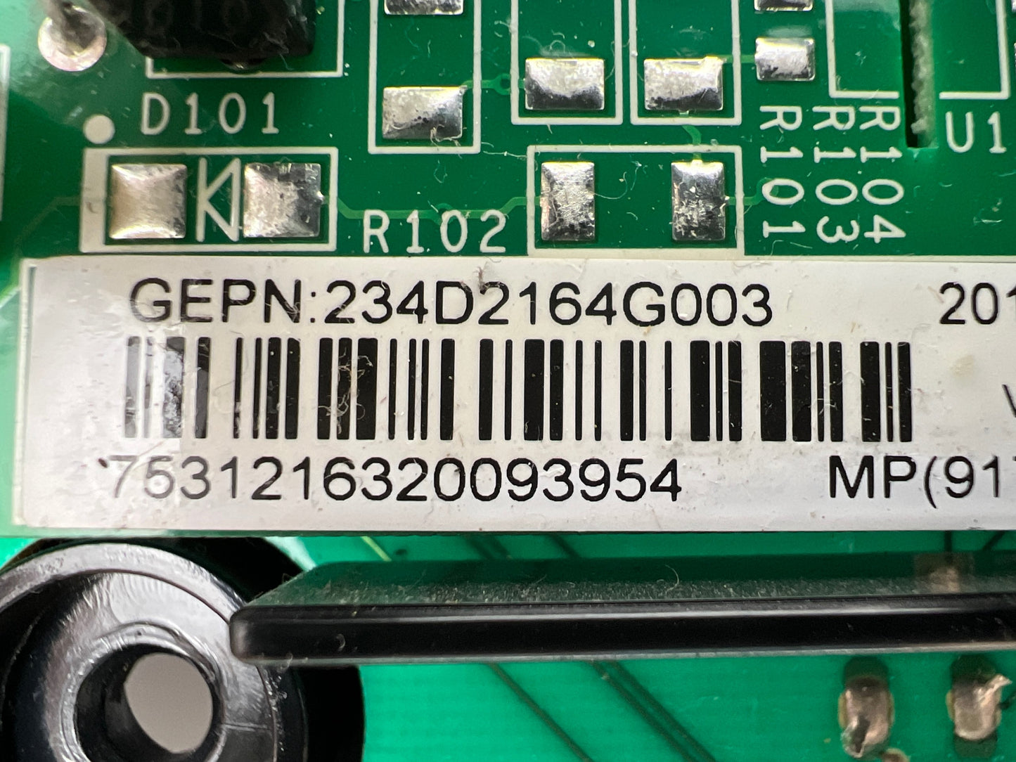 GE Dryer Control Board 234D2164G003 - Side View