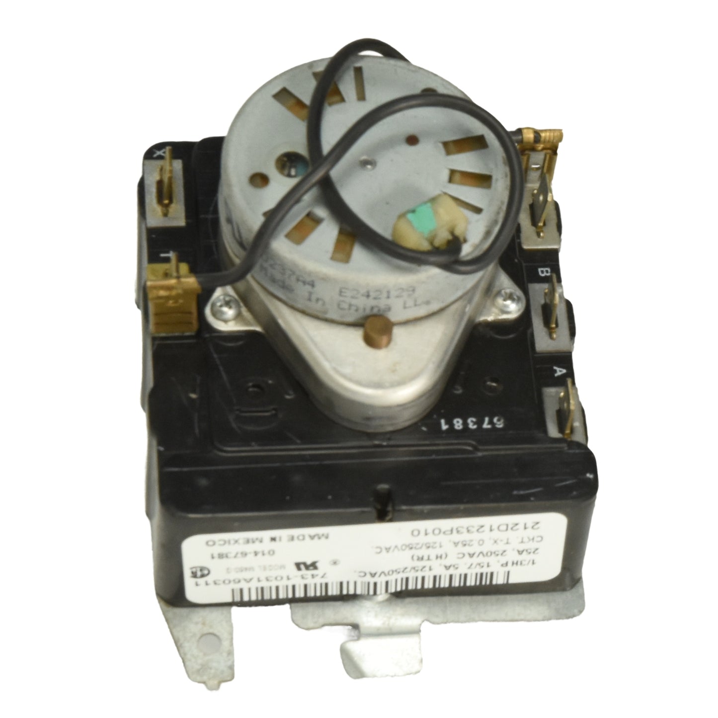 GE Dryer Timer 212D1233P010 - Front View