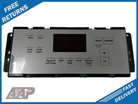 W10655837 AAP REFURBISHED Silver Stove Range Control Board *LIFETIME Guarantee*