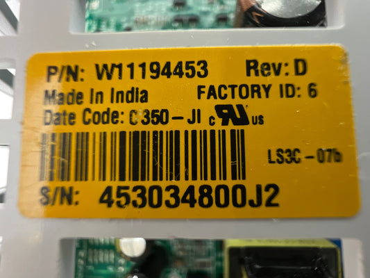 W11194453 AAP Dryer Control Board ⚡2 Year Warranty⚡Fast Shipping⚡