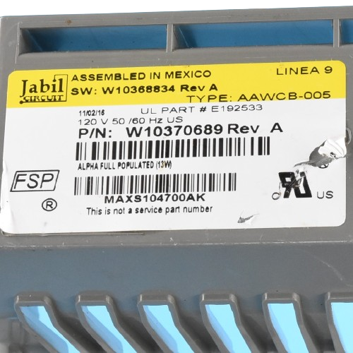 Genuine OEM Whirlpool Control Board W10370689🔥 2 Year Warranty 🔥 Fast Shipping 🔥