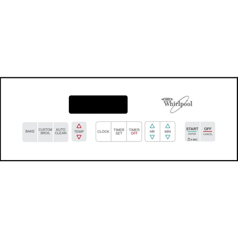 ⭐NEW! Stove Overlay Display Face Works With 3195182 3195112 3195100 White Oven Control ⭐ Fast Shipping!