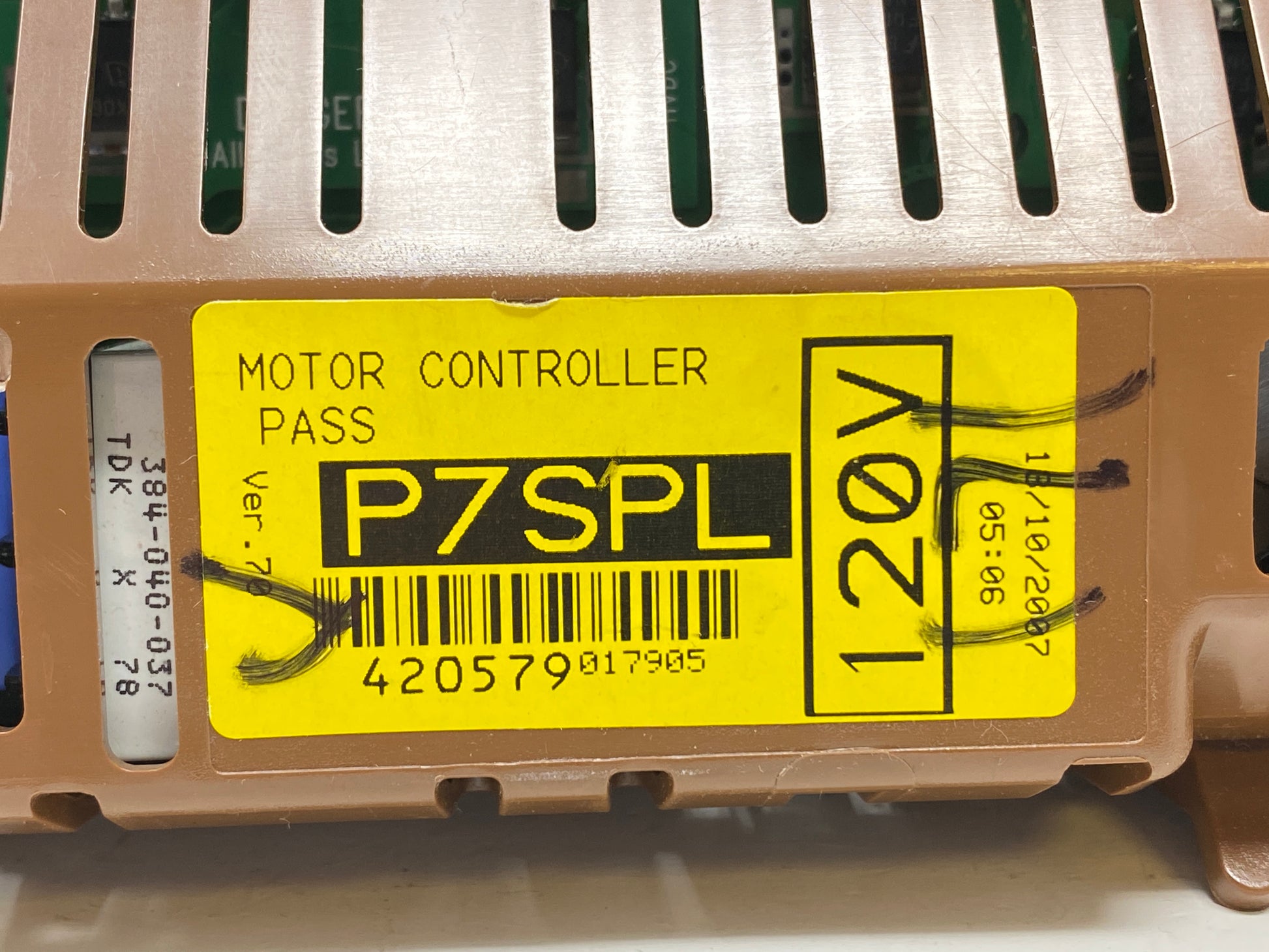 Fisher Paykel Washer Control Board 420579 - Side View