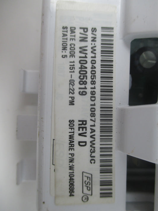 W10405819 Washer Control ⚡️2 Year Warranty⚡️Fast Shipping⚡️