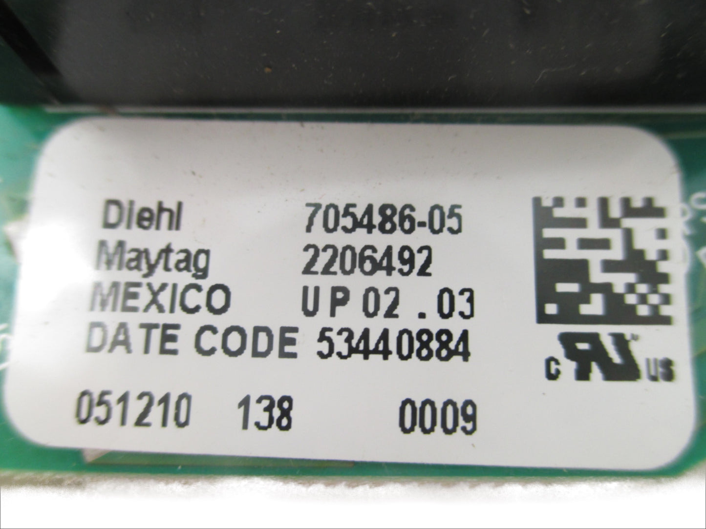 Maytag Whirlpool Amana Dryer Control Board 2206492 - Side View
