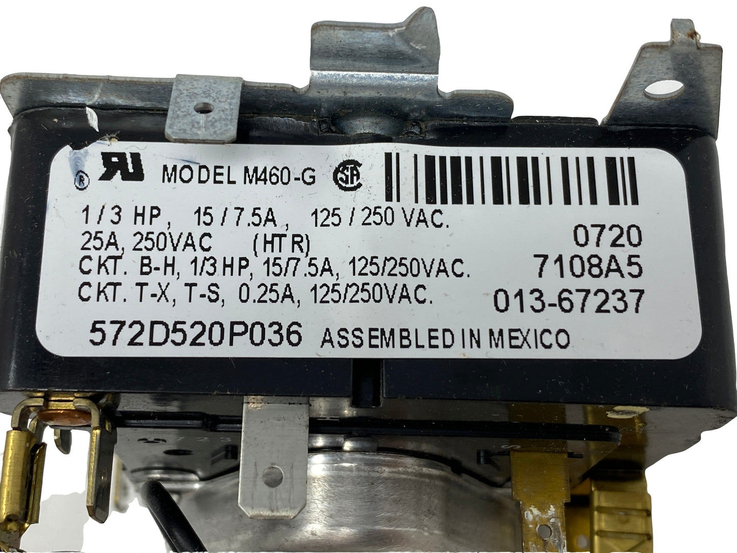 GE Dryer Timer 572D520P036 - Side View