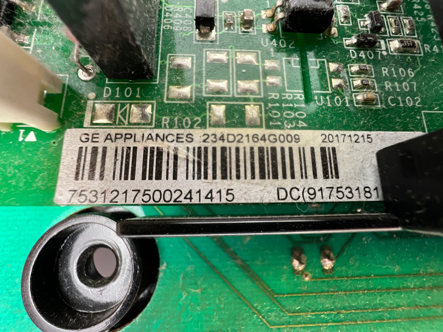 GE Dryer Control Board 234D2164G009 - Side View