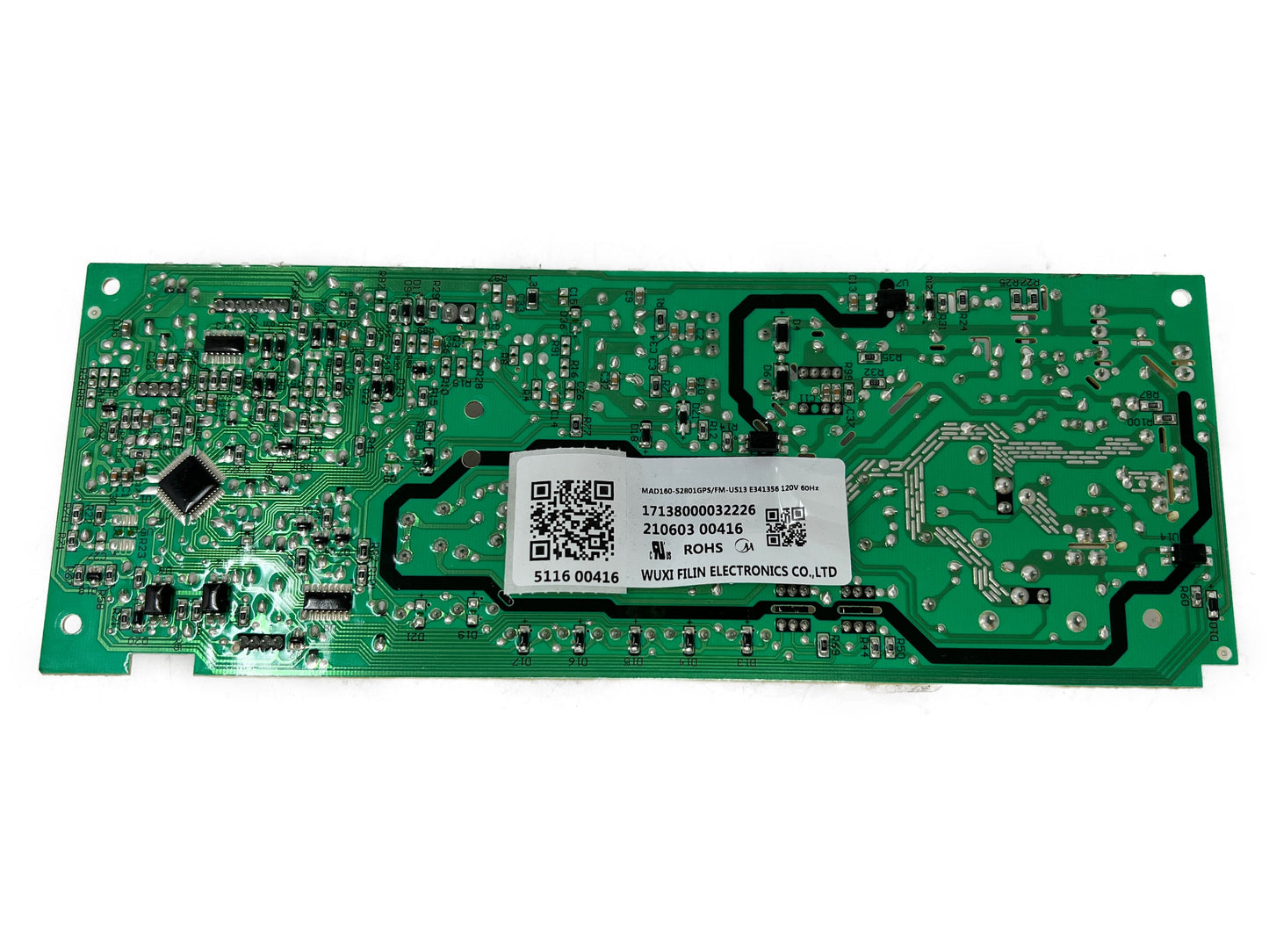 Insignia Washer Control Board 17138000032226 - Front View