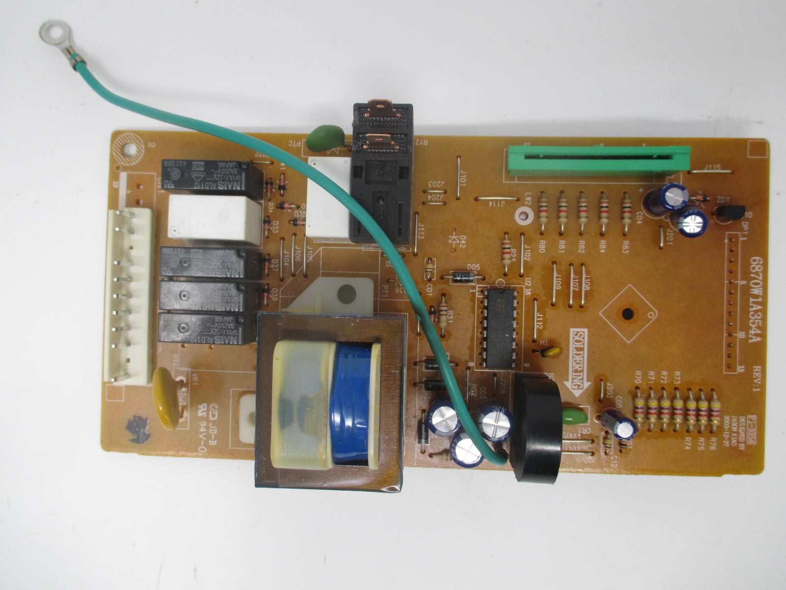 Amana Microwave Control Board 6870W1A354A - Front View