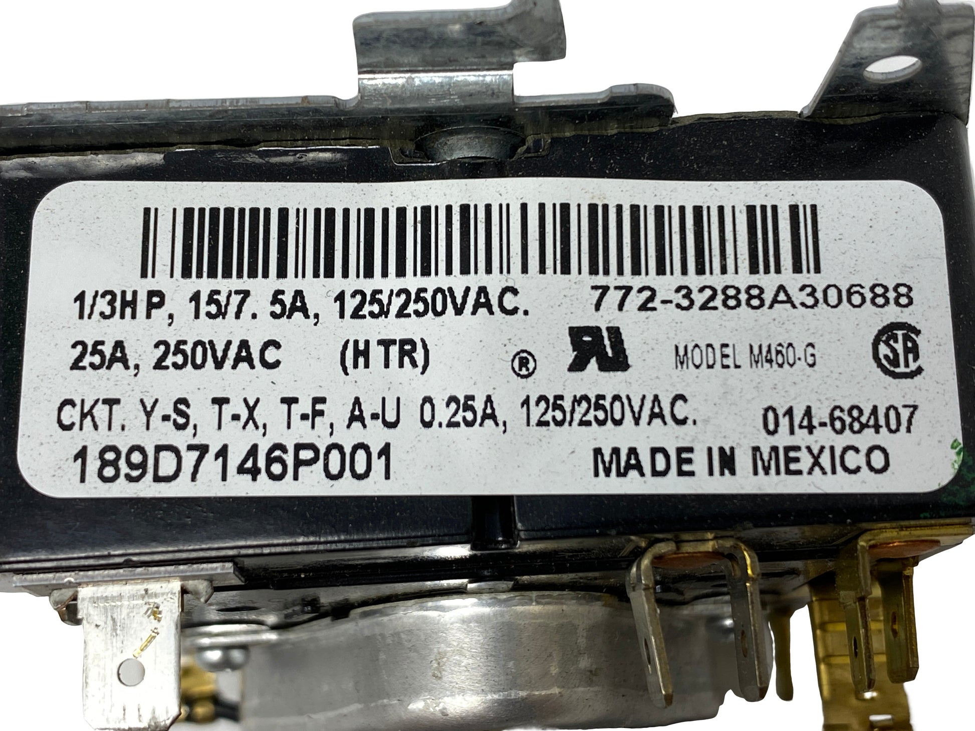 GE Dryer Timer 189D7146P001 - Side View