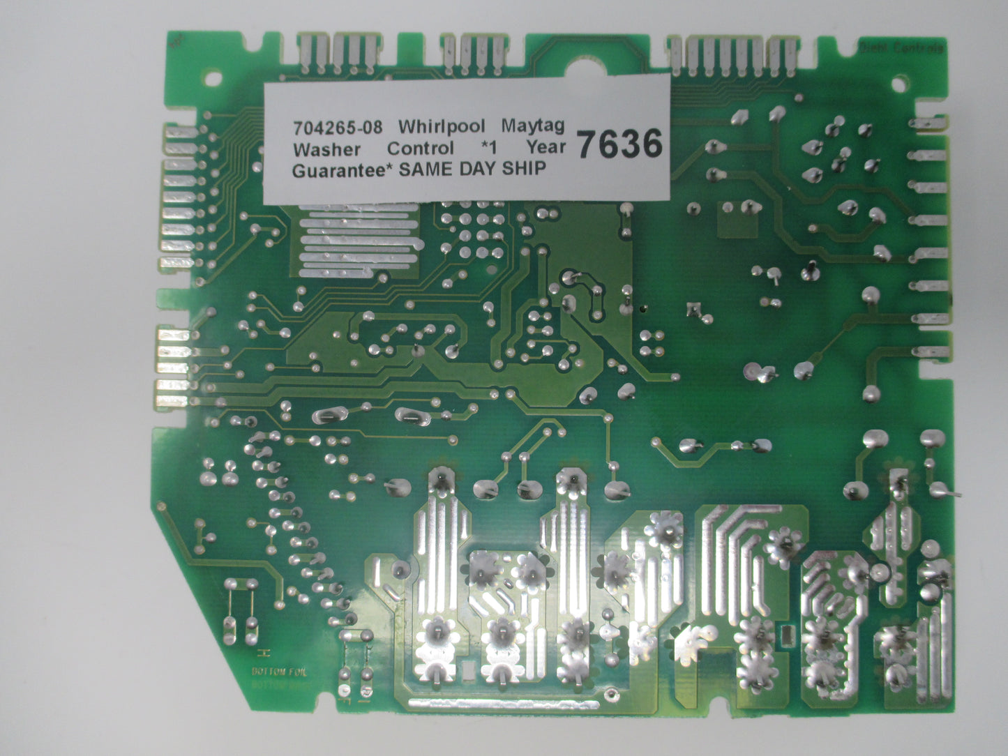 Whirlpool Maytag Washer Control Board 2206490 - Front View