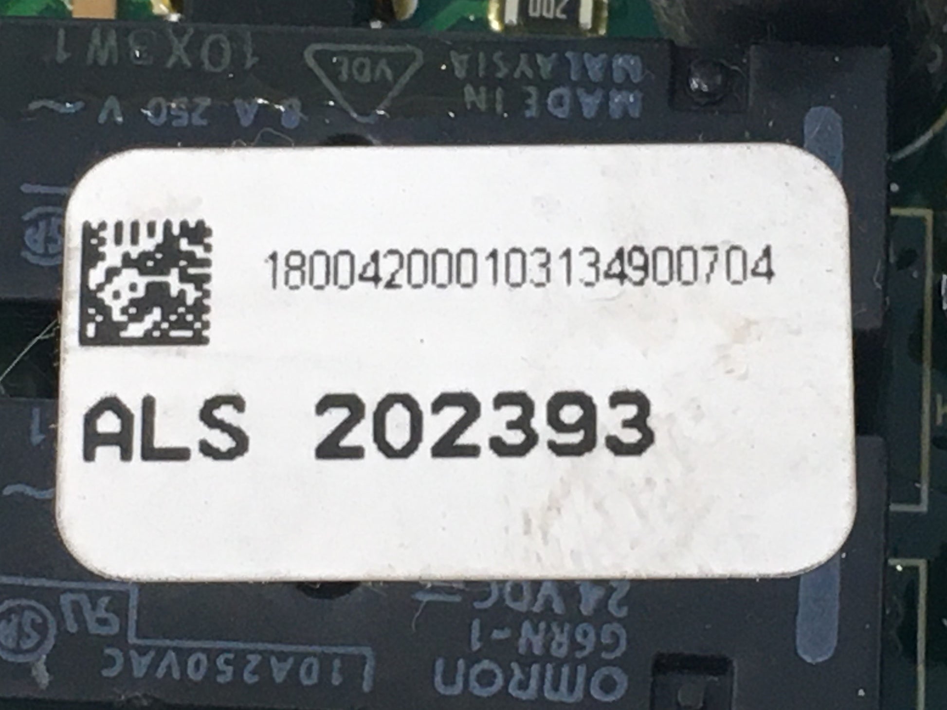 LG Washer Control Board 202393 - Detail View