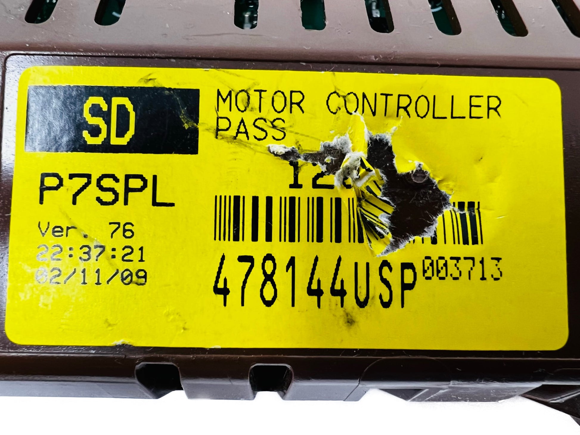 Fisher Paykel Washer Control Board 478144USP - Side View