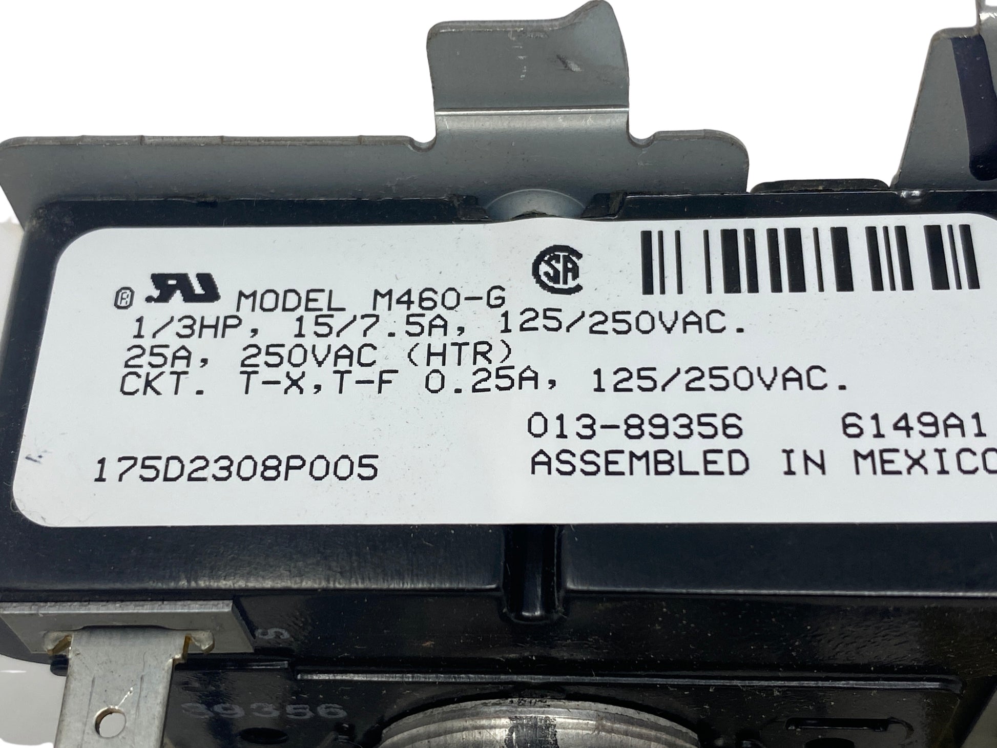 GE Dryer Timer 175D2308P005 - Side View