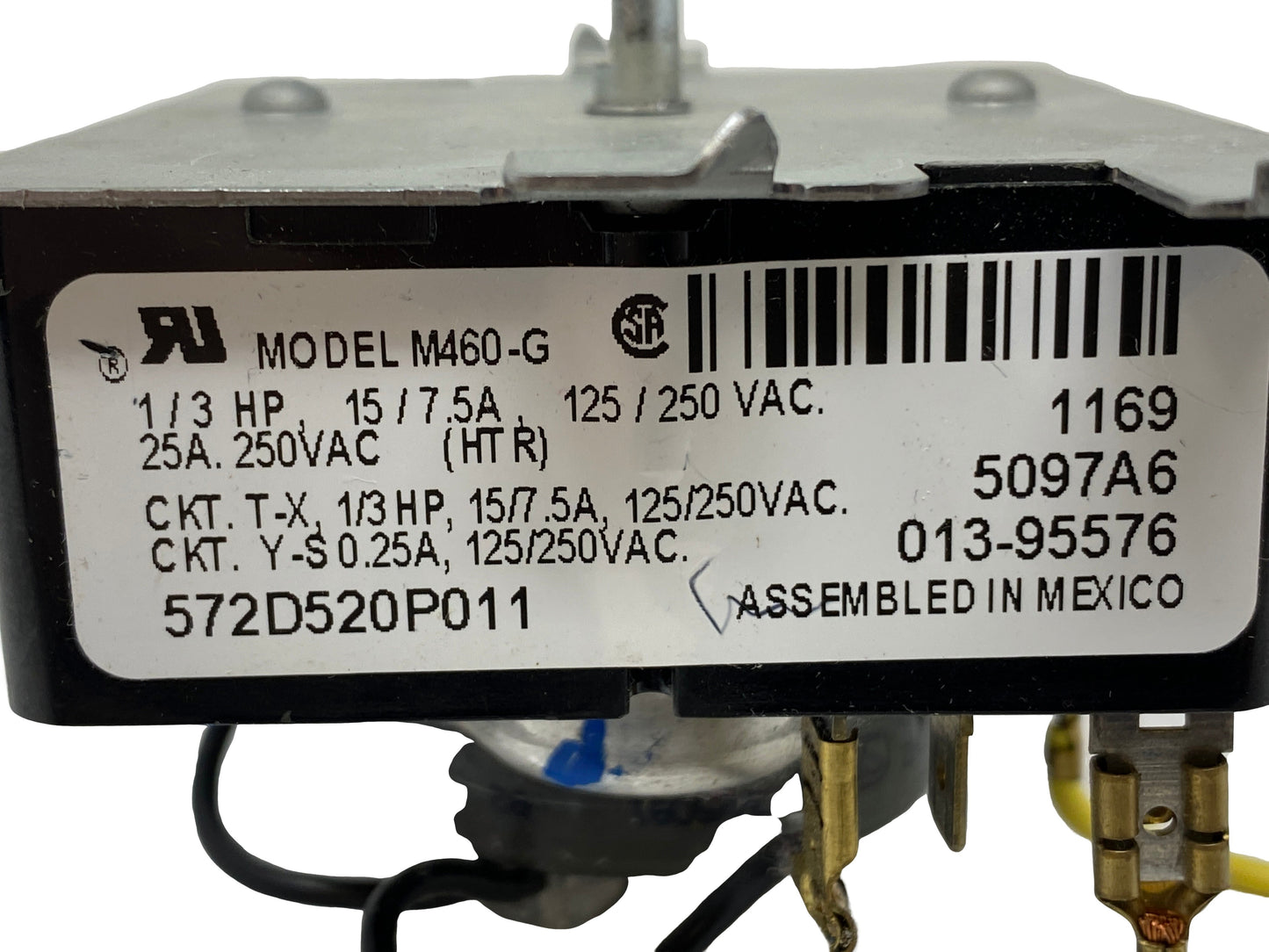 GE Dryer Timer 572D520P011 - Side View