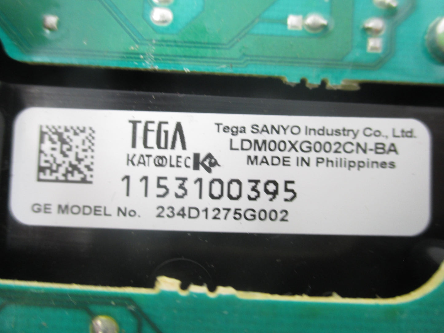 GE Dryer Control Board 234D1275G002 - Side View