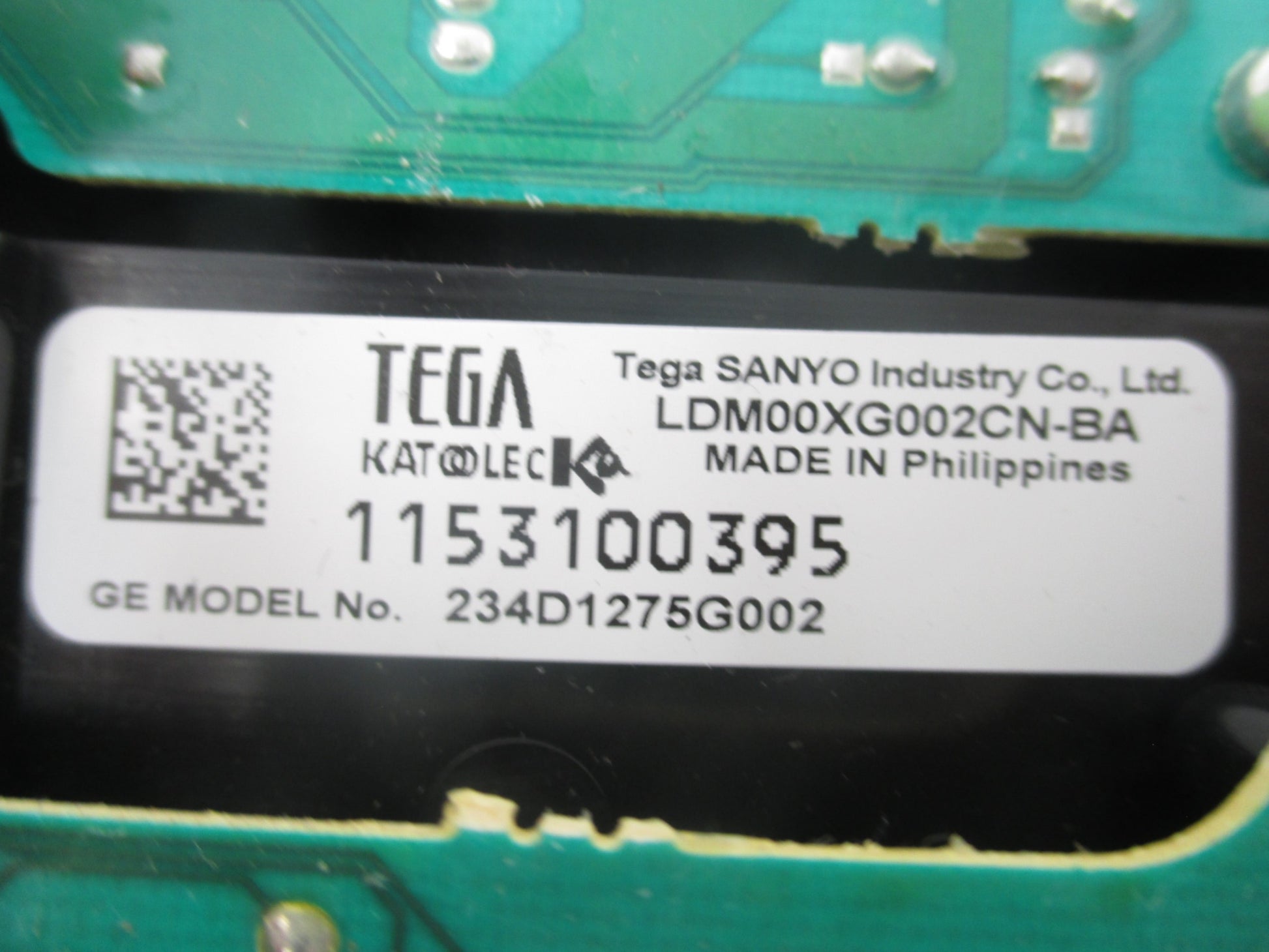 GE Dryer Control Board 234D1275G002 - Side View