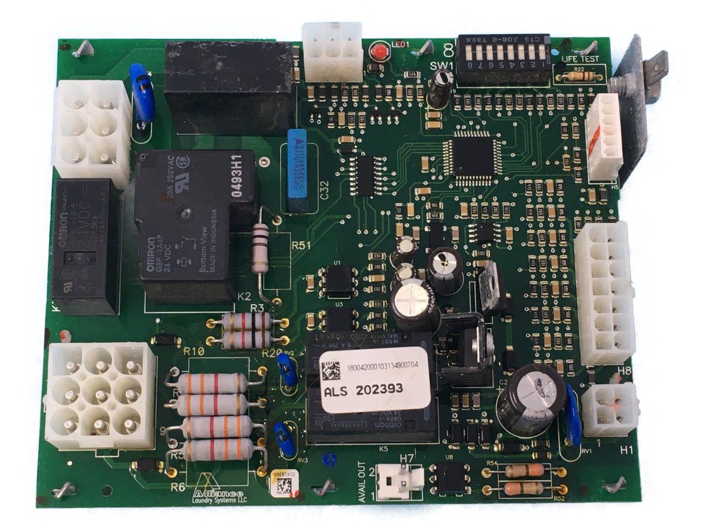LG Washer Control Board 202393 - Front View