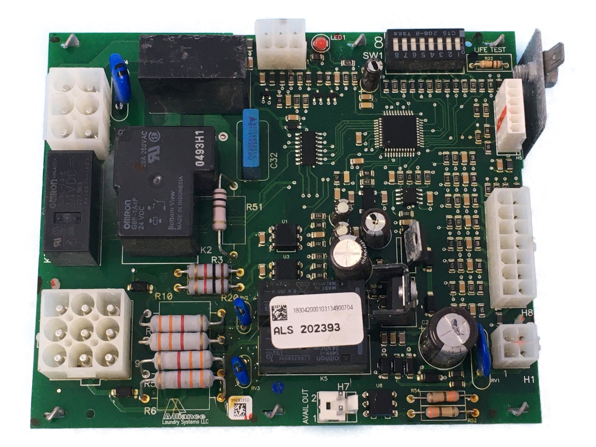 LG Washer Control Board 202393 - Front View