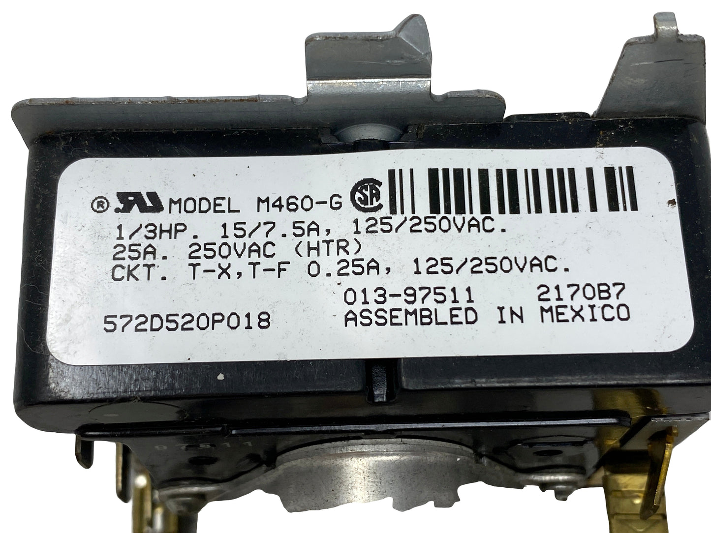 GE Dryer Timer 572D520P018 - Side View