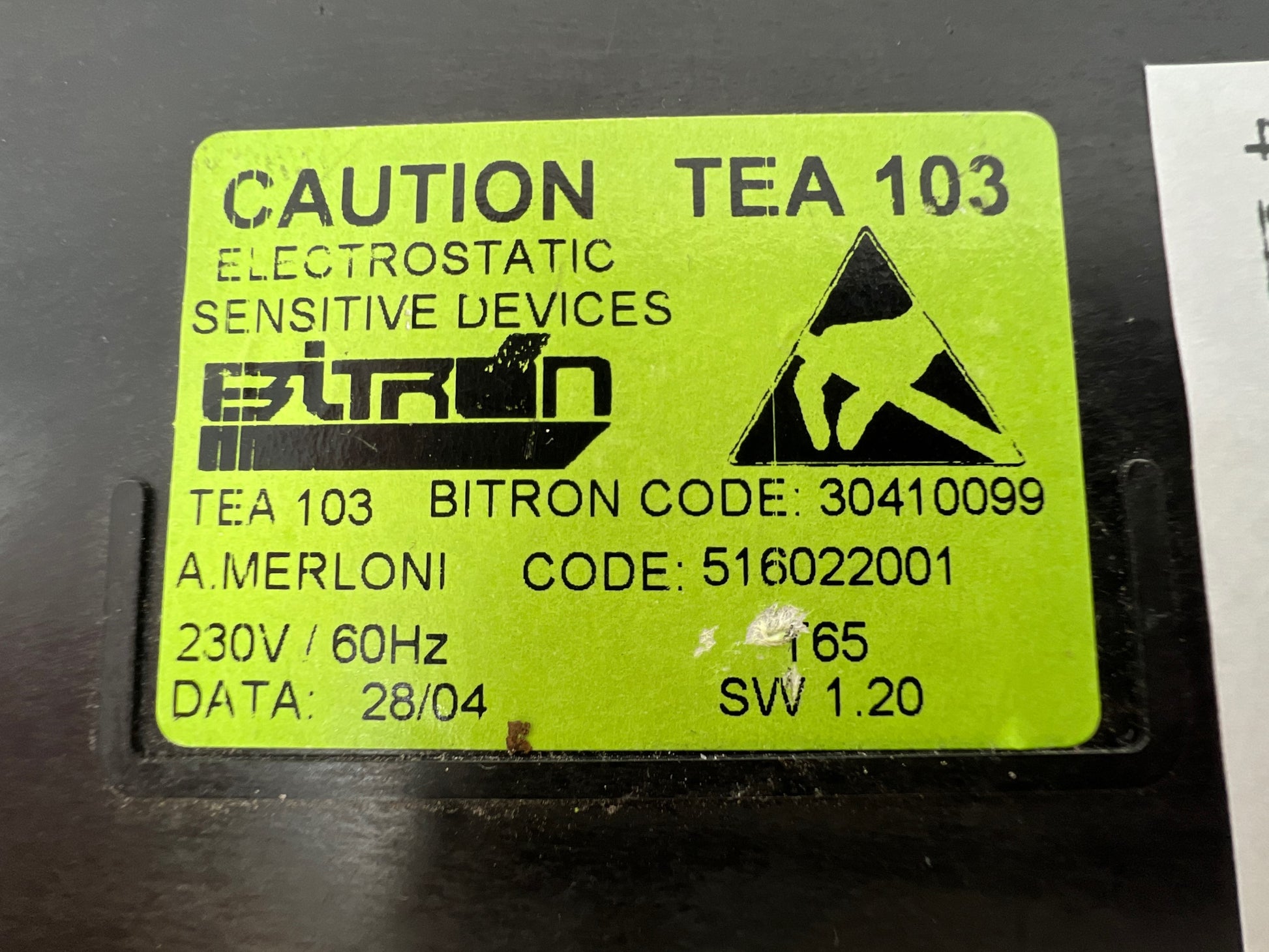 Bitron Dryer Timer 516022001 - Detail View