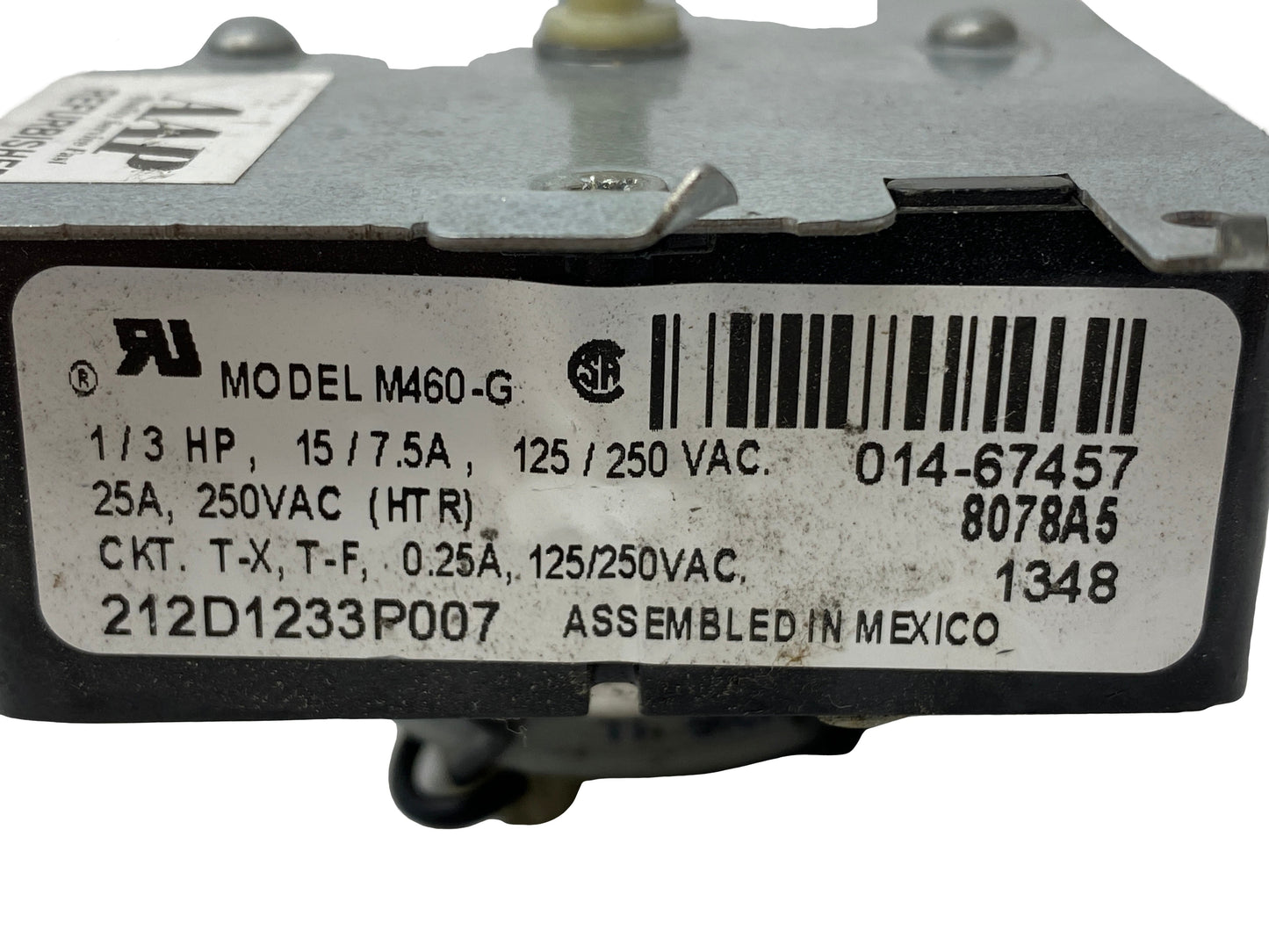 GE Dryer Timer 212D1233P007 - Side View