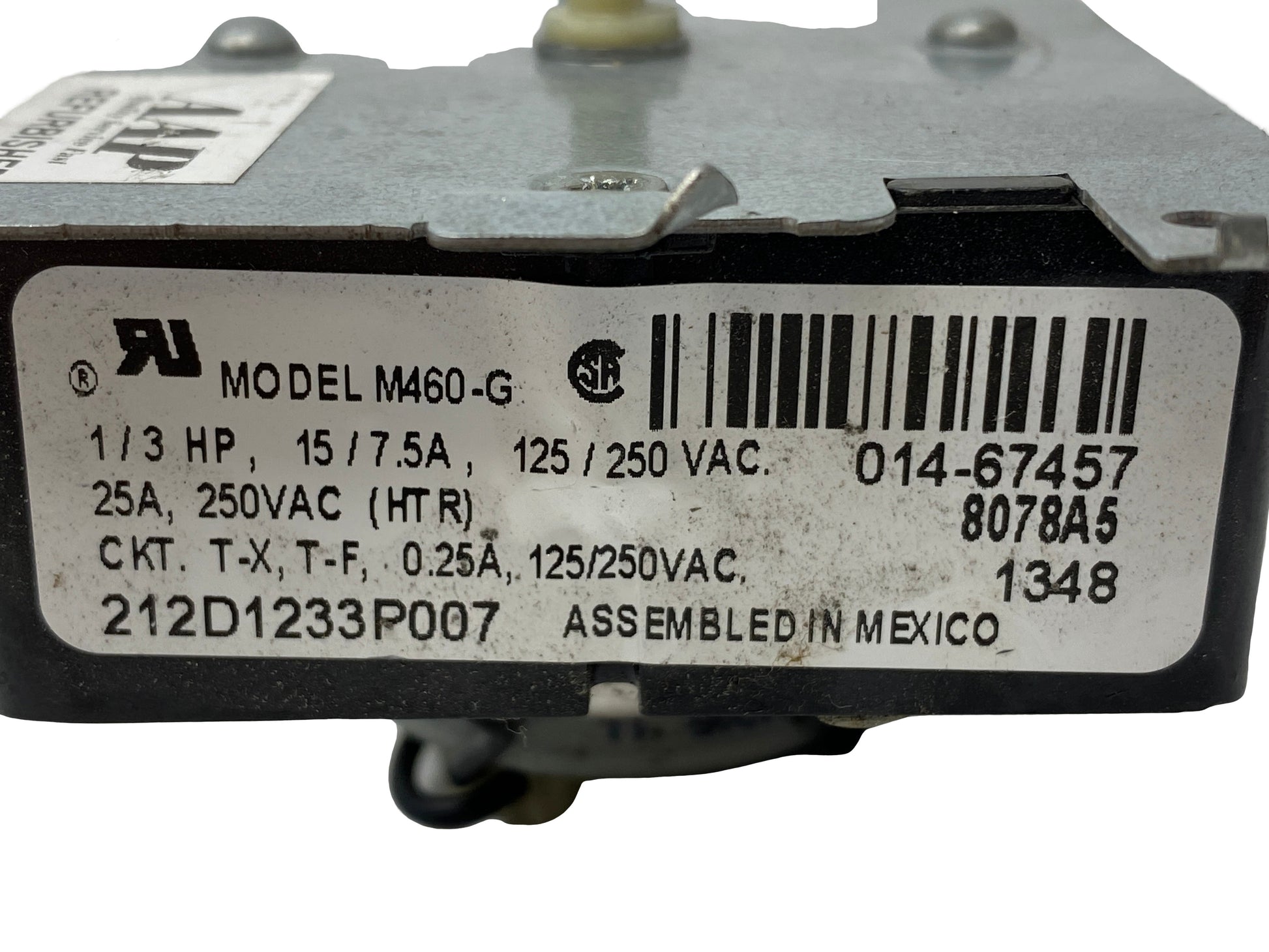 GE Dryer Timer 212D1233P007 - Side View