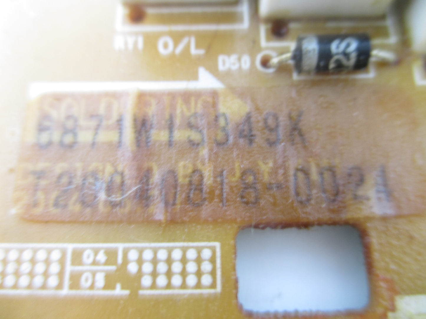 LG Microwave Control Board 6871W1S350B - Detail View