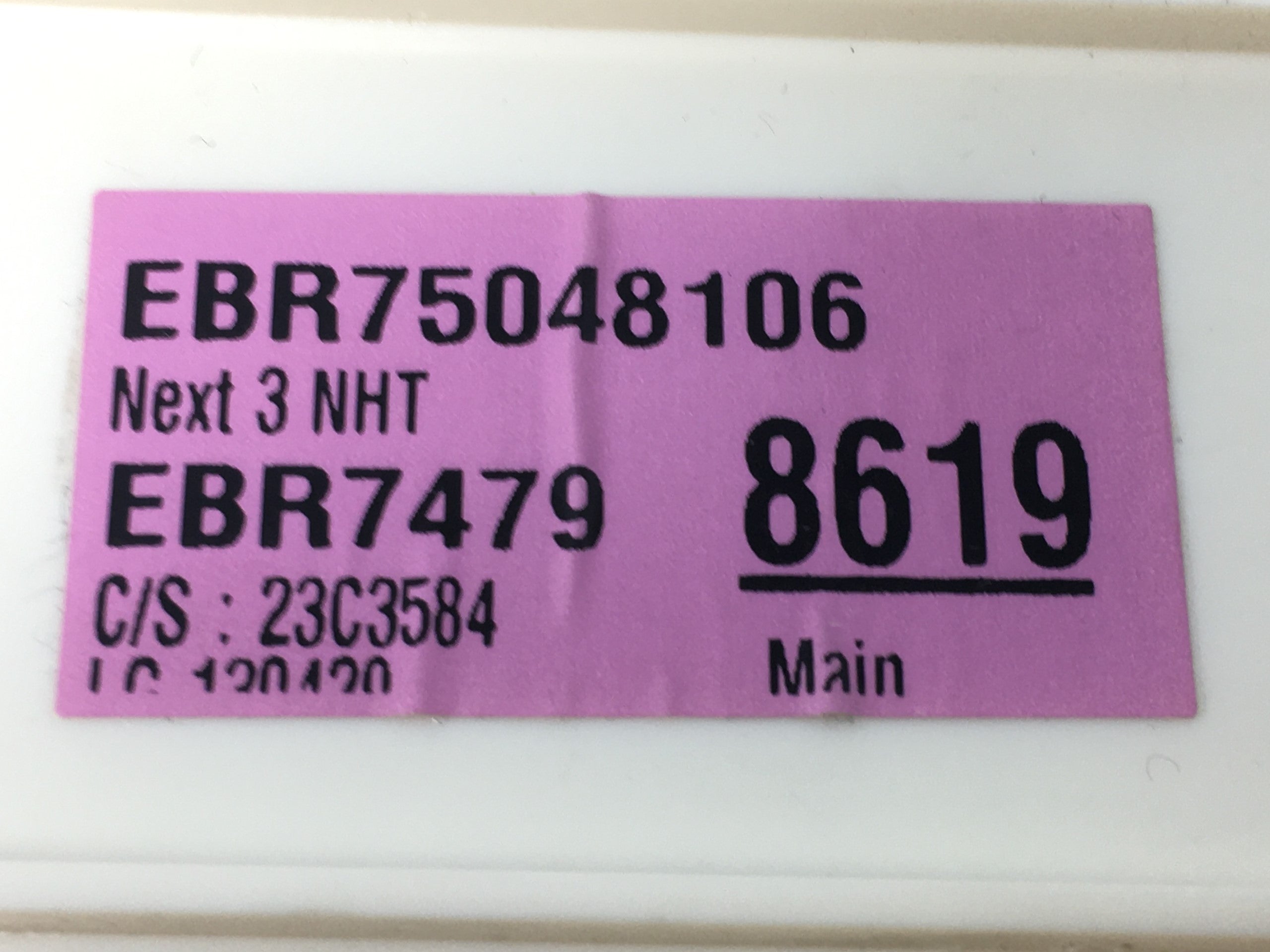 LG Washer Main Control Board P#EBR75048106 EBR74798619 LG Washer Main Control Board P#EBR75048106 EBR74798619
