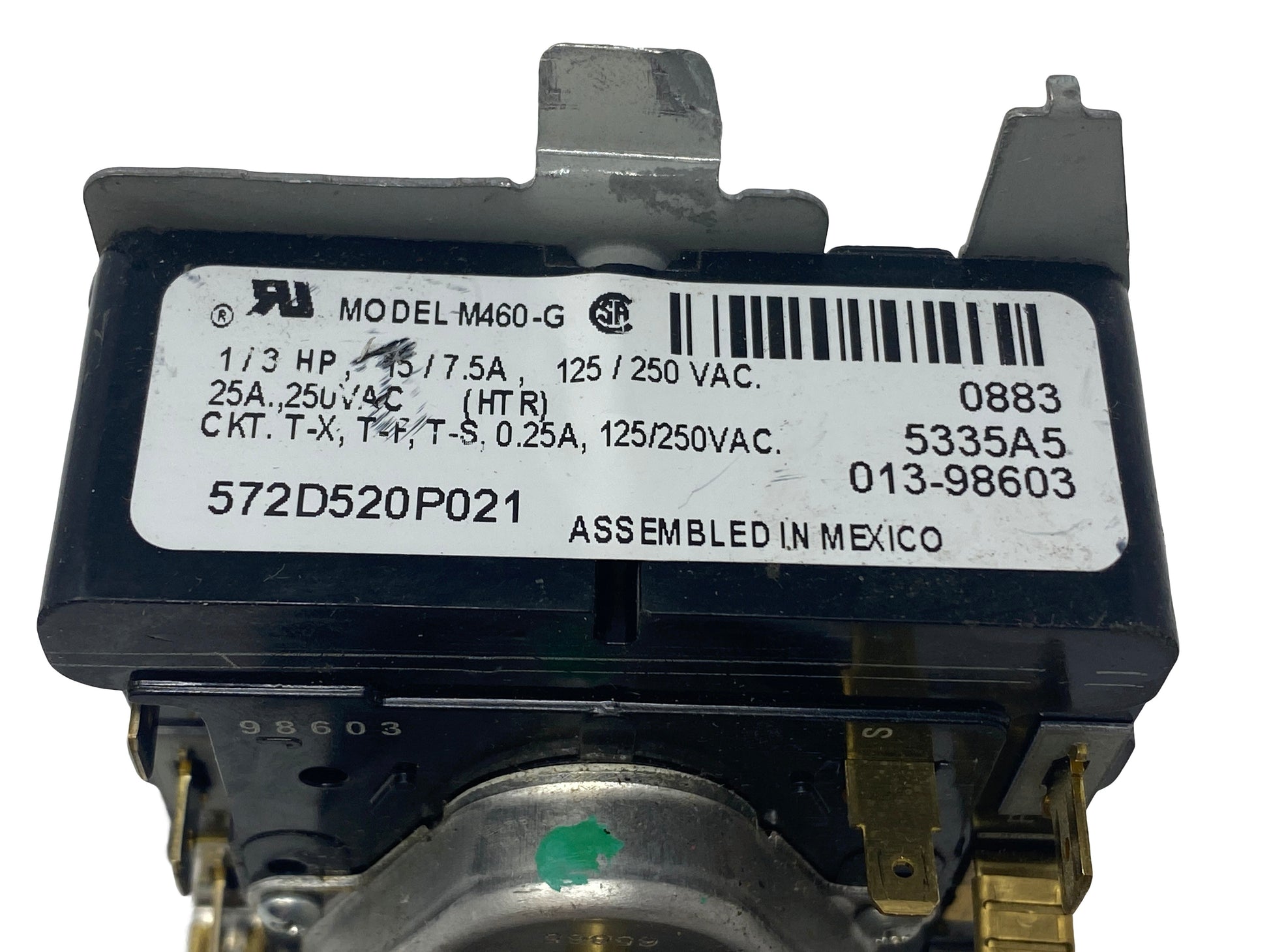 GE Dryer Timer 572D520P021 - Side View