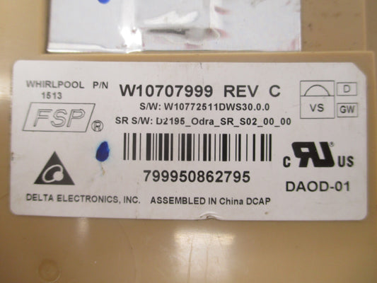 W10707999 Whirlpool Dishwasher Control Board *1 Year Guaranty* FAST SHIP