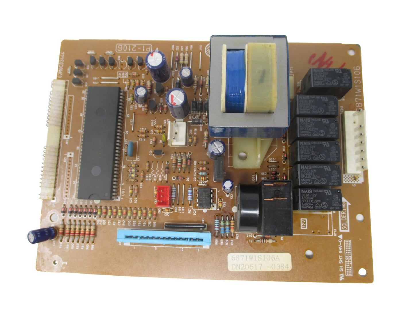 LG Microwave Control Board 6871W1S106A - Front View