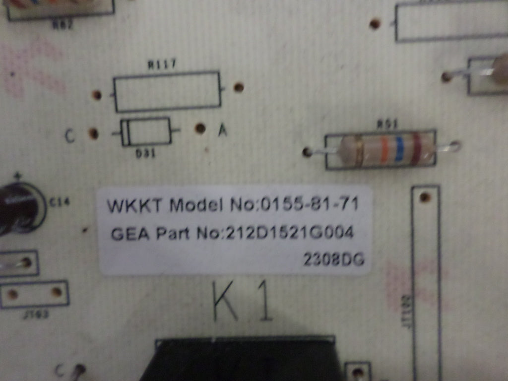 GE Dryer Control Board 212D1521G004 - Side View