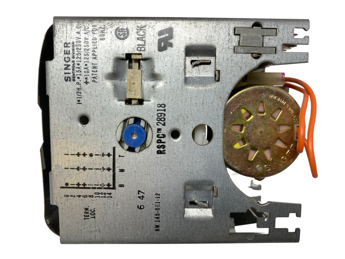 Speed Queen Washer Dryer Timer 28918 - Front View