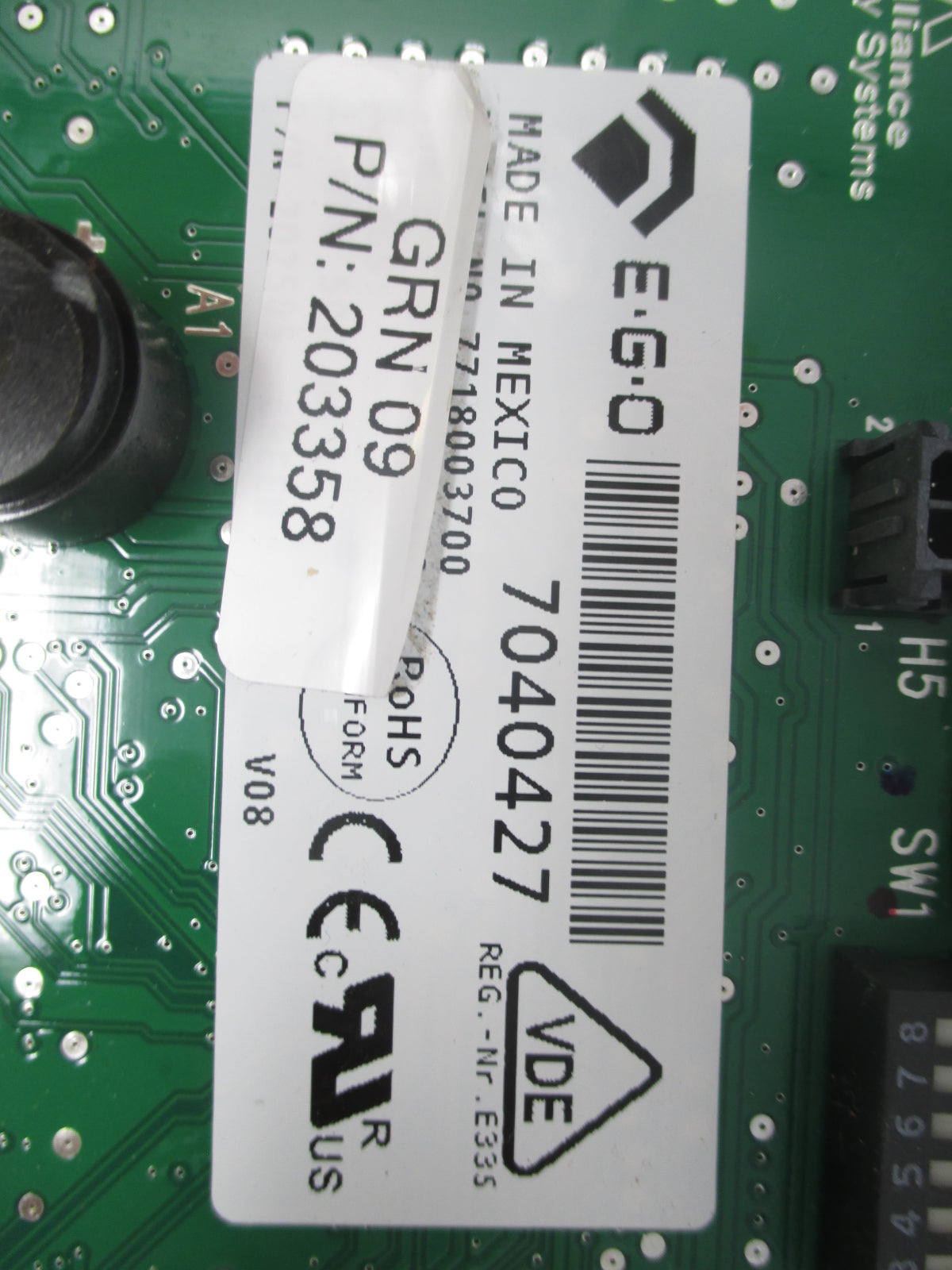 Speed Queen Washer Control Board 203358P - Side View
