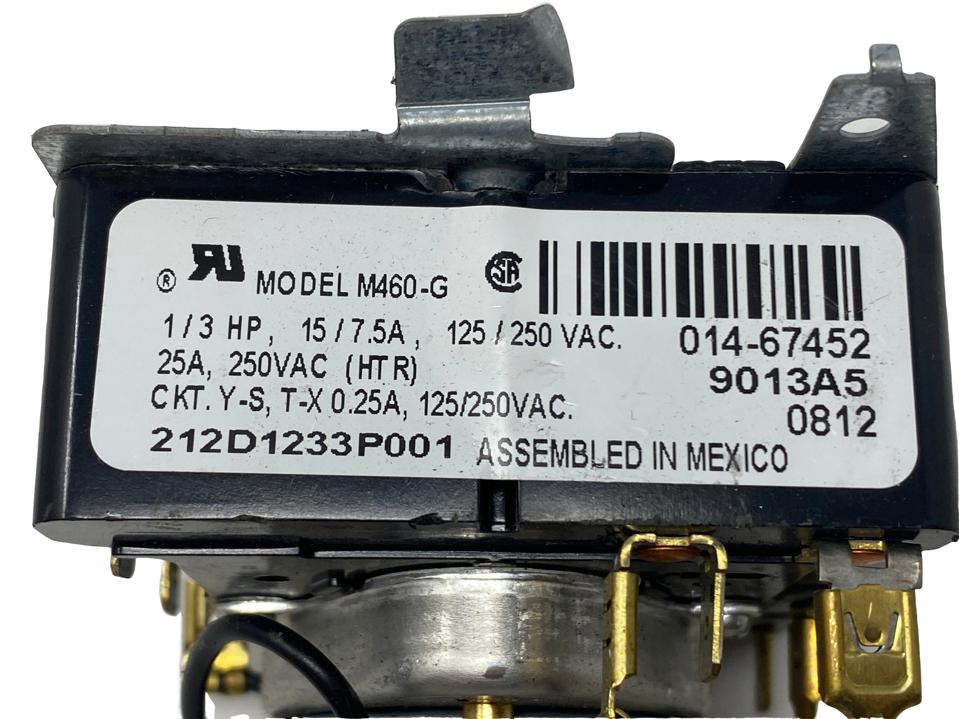 GE Dryer Timer 212D1233P001 - Side View