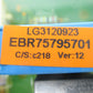 EBR75795701 EBR62267122 LG Washer Control Board *1 Year Guaranty* SAME DAY SHIP