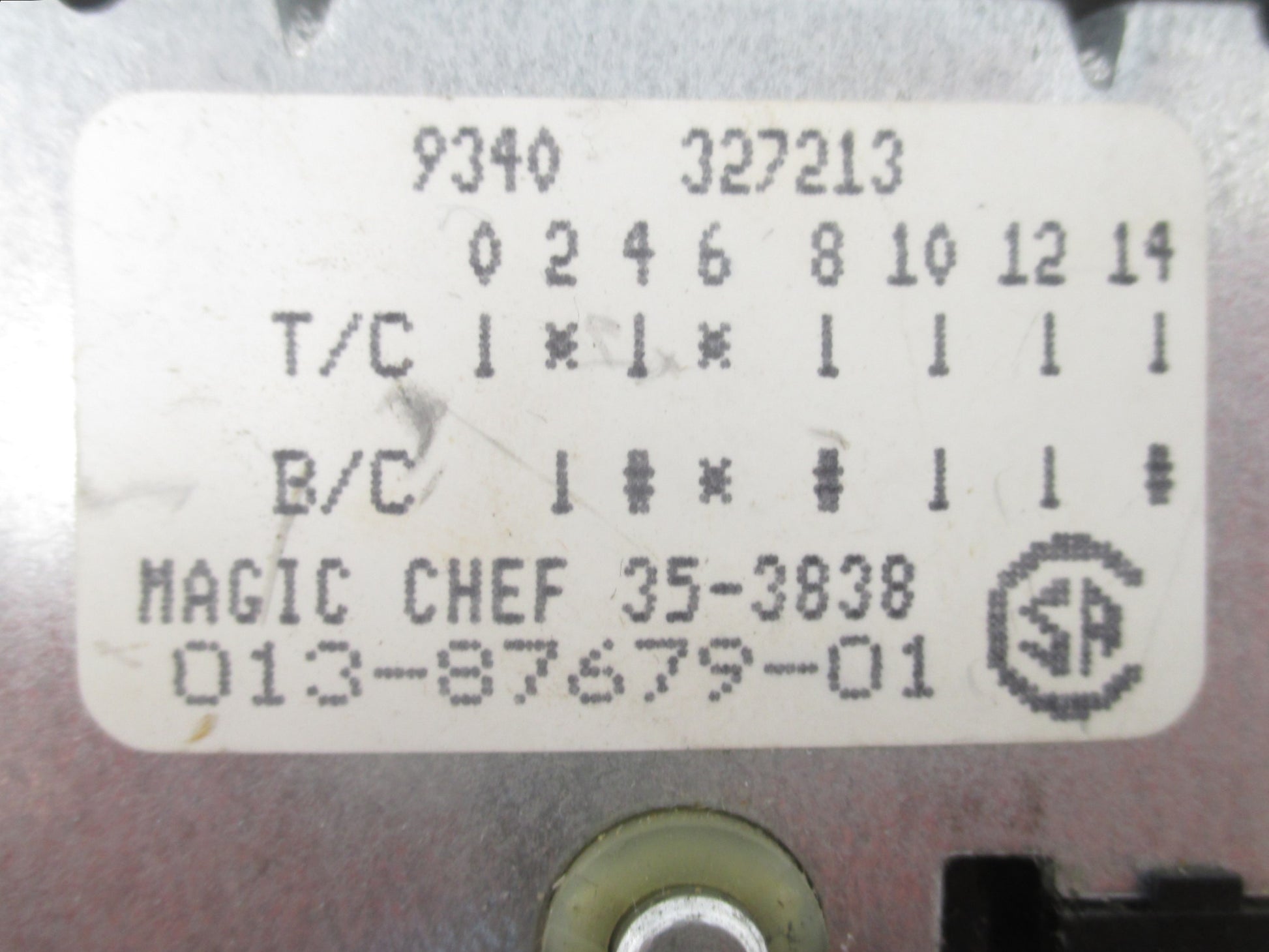 Magic Chef Washer Dryer Timer AP4045121 - Side View