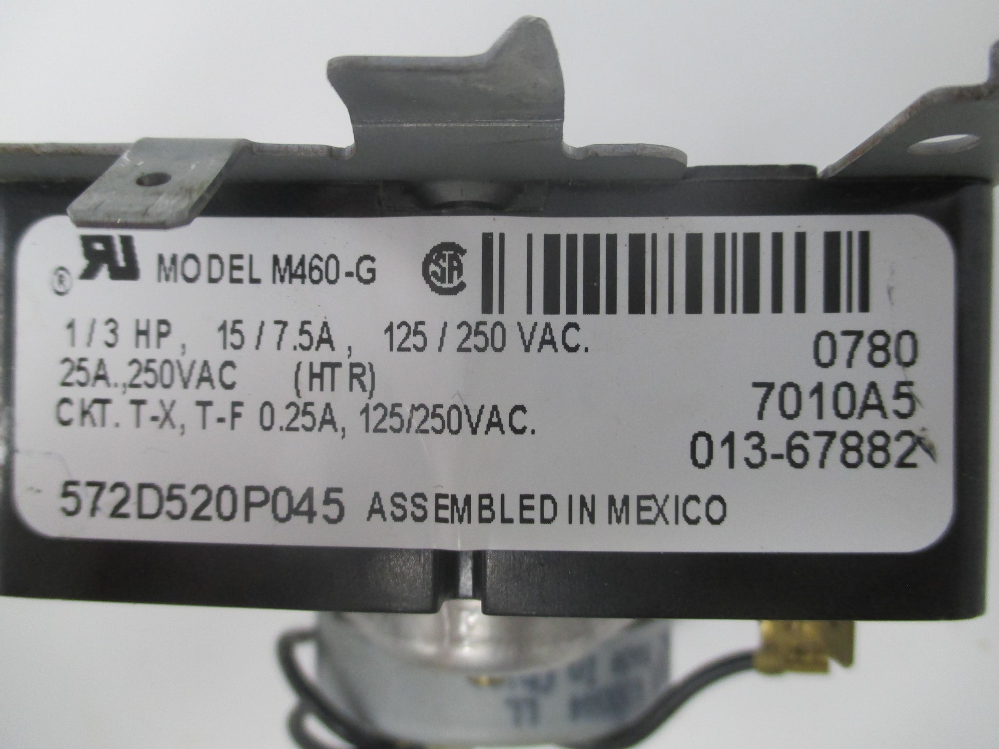 GE Dryer Timer 572D520P045 - Side View